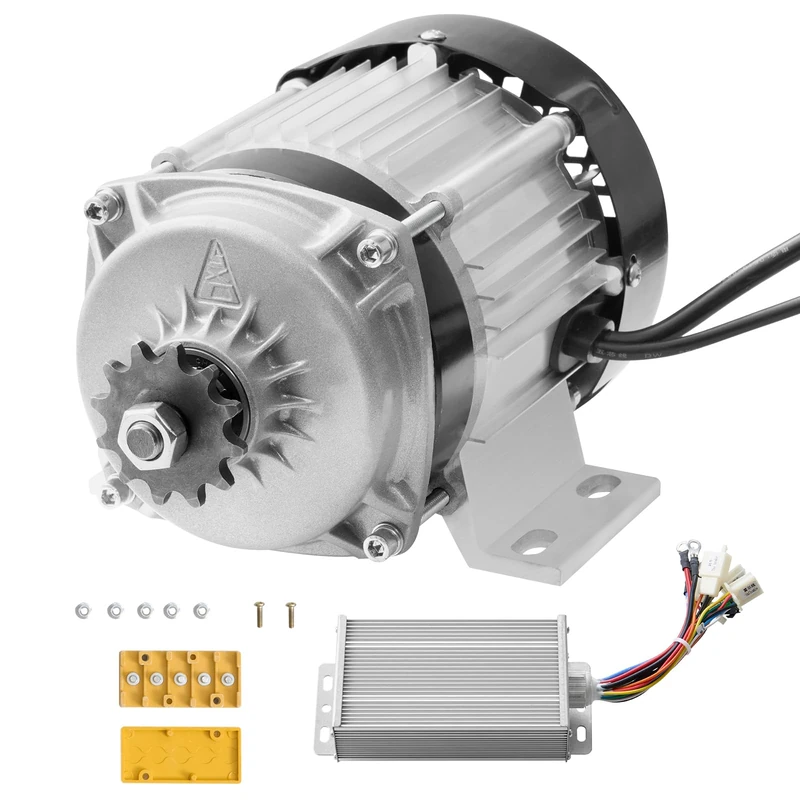 VEVOR 500W Electric Brushless DC Motor Kit, Brushless Electric Motor - 48V 2700RPM Motor with Upgraded Speed Controller for Go Karts E-Bike Motorcycle Scooter