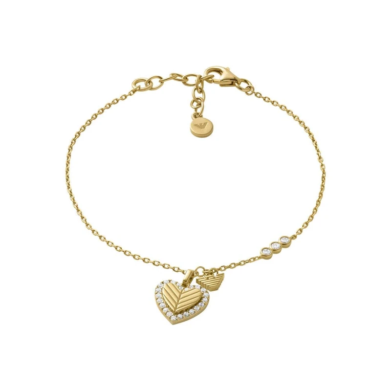 Emporio Armani Women's Gold tone Sterling Silver with lobster clasp closure bracelet