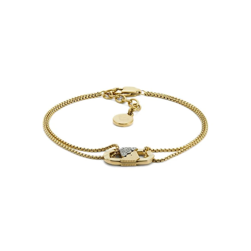 Emporio Armani Women's stainless steel or brass with Gold tone lobster clasp closure bracelet