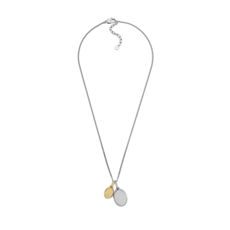 FOSSIL Men's Drew Two Tone Stainless Steel Necklace, JF04850998