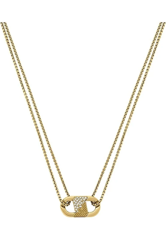 EMPORIO ARMANI Men's Stainless Steel with lobster clasp closure Pendant necklace