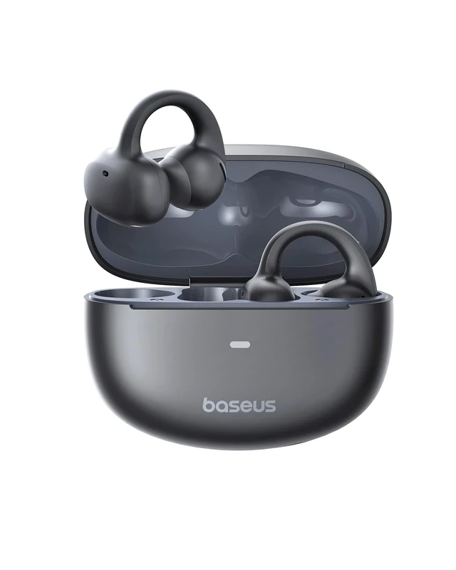 Baseus MC1 Open Earphones, Bluetooth Earbuds with Clip & 40H Battery Life, HiFi Bass Ai Sound Quality, Comfortable and Lightweight (5 g), Clip with IP57 Protection from Dust and Water