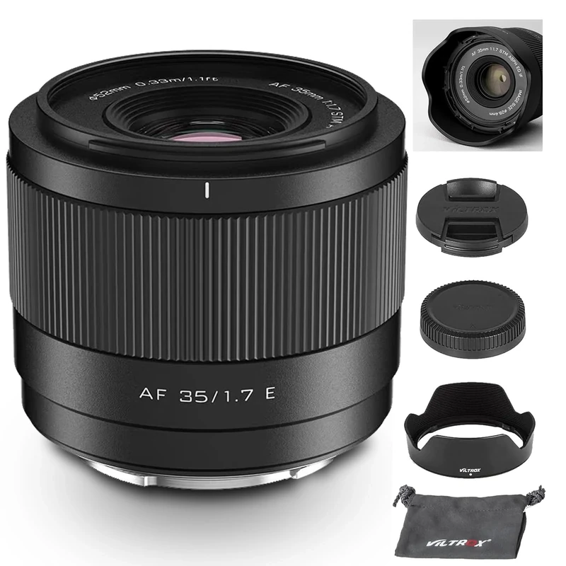 VILTROX 35mm F1.7 E-Mount APS-C Lens for Sony E, STM Auto Focus Lens for Sony E-Mount Cameras FX3 A7C A7RII A7SII A7II A7RIII A7IV A7RIV A9 A1 ZVE1 A93 A6700 A6600 A6500 A6400 ZV-E10 FX30 ZV-E10II