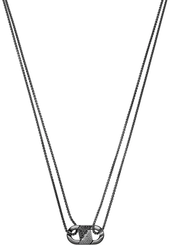 EMPORIO ARMANI Men's Stainless Steel with lobster clasp closure Pendant necklace