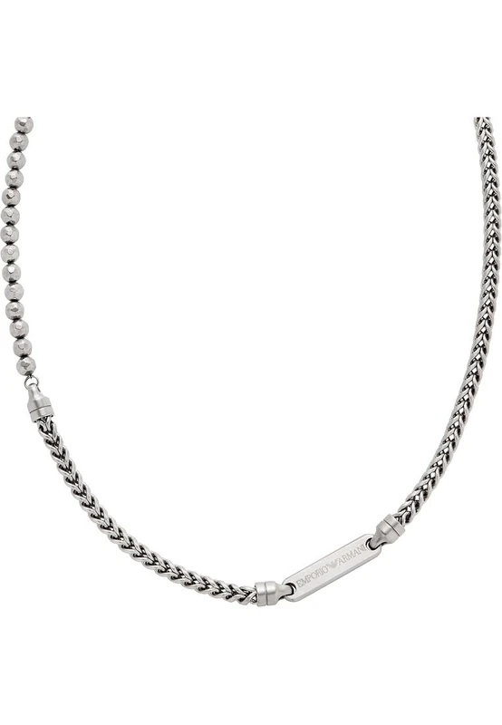 Emporio Armani Men's Stainless Steel Chain Necklace - Silver