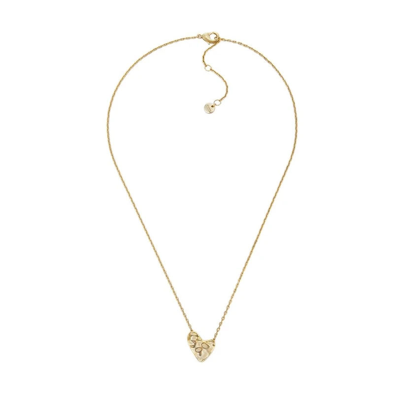 Skagen Women's Stainless Steel or Semi precious with lobster clasp closure Pendant necklace, Bright gold