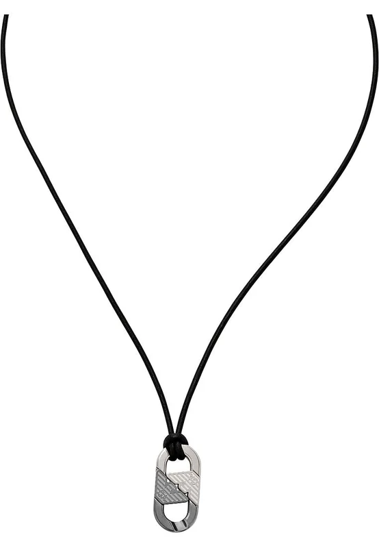 EMPORIO ARMANI Men's Stainless Steel with lobster clasp closure Pendant necklace