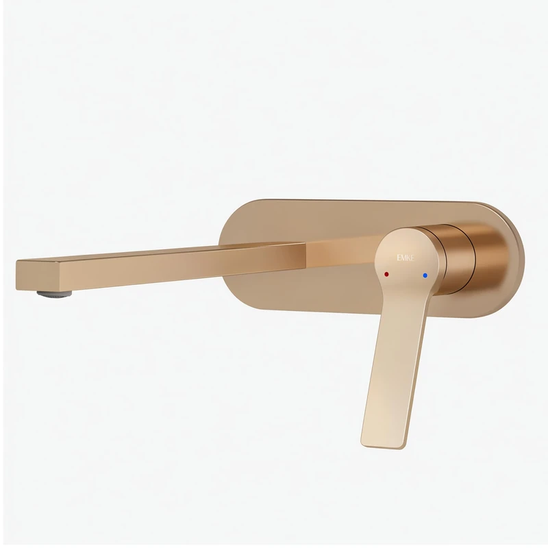 EMKE Modular Bathroom Sink Tap – Rose Gold Brass, Ceramic Cartridge, Aerator and Water Saving, 288 x 210 x 70 mm, Easy Installation, Modern Design - Image 1