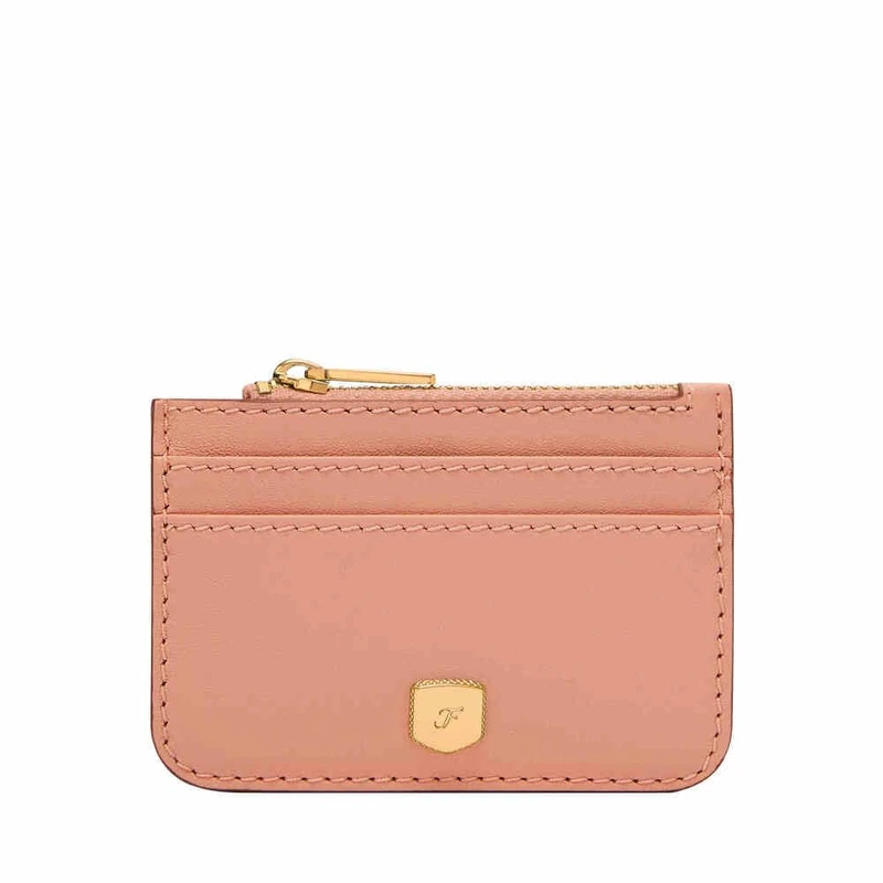 Fossil Women's Lennox Pink Leather Card Case, SL10078681