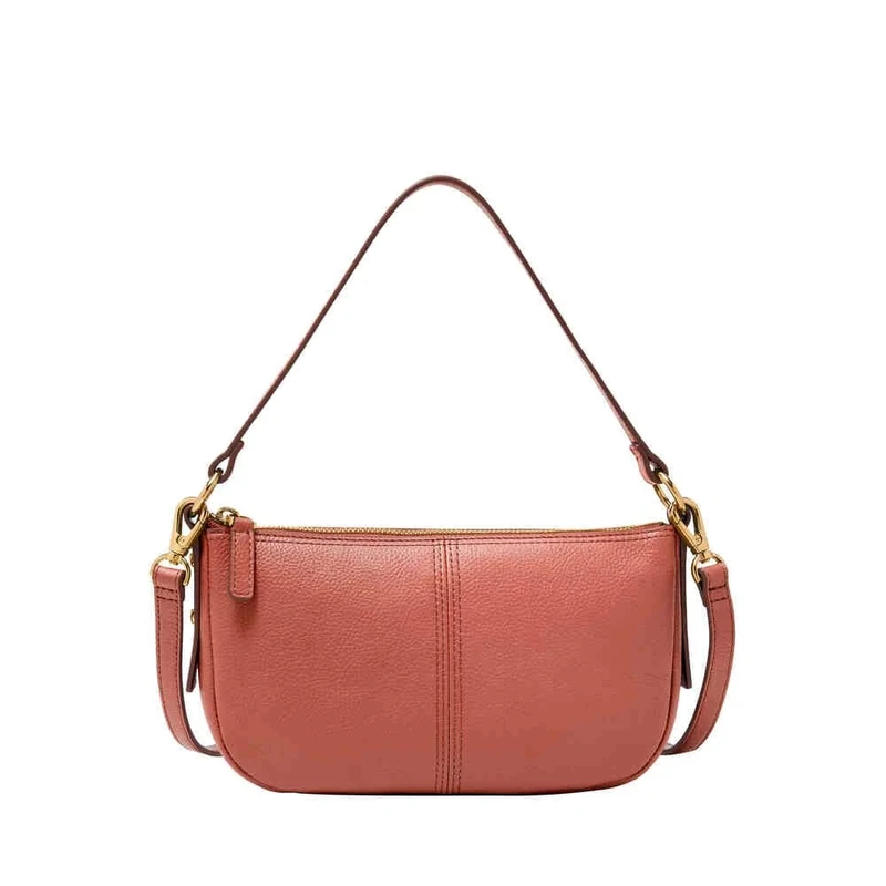 FOSSIL Women's Jolie Crossbody Bag, Blush red, 21.59L x6.35W x11.43 H cm