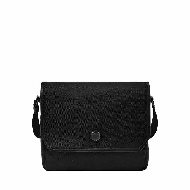 Fossil Men's Hayes Crossbody Bag, Charcoal, 31.75L x6.35Wcm x24.13 H cm