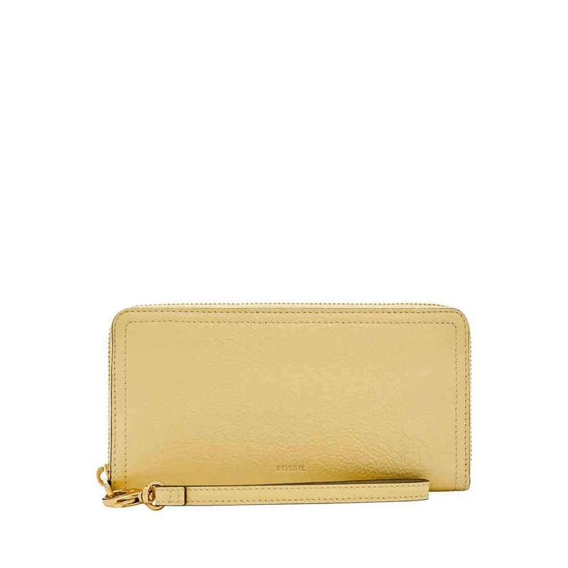 Fossil Logan Leather or Polyurethane Zip Clutch Wallet for Women