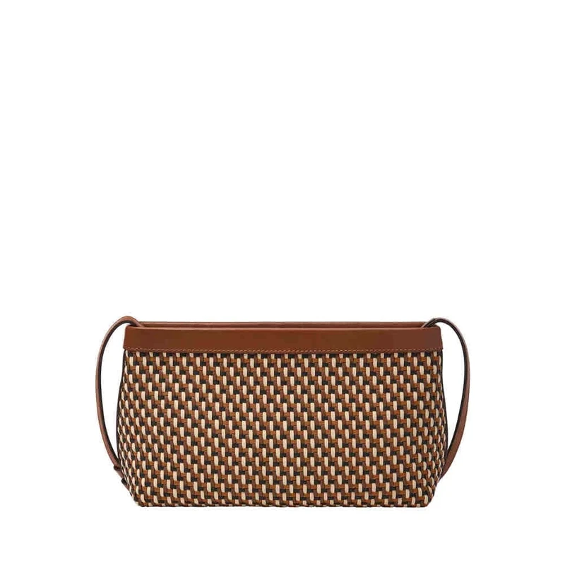 Fossil Women's Penrose Brown Polyvinyl Chloride Clutch, ZB11122249