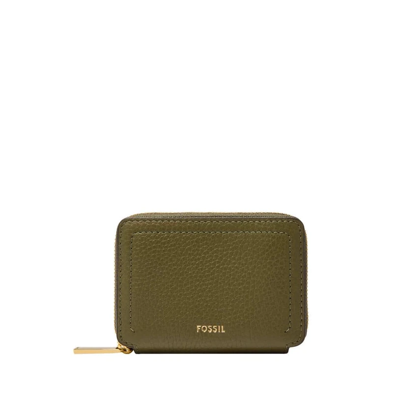 Fossil Women's Logan Green Leather Card Case, SL10045338