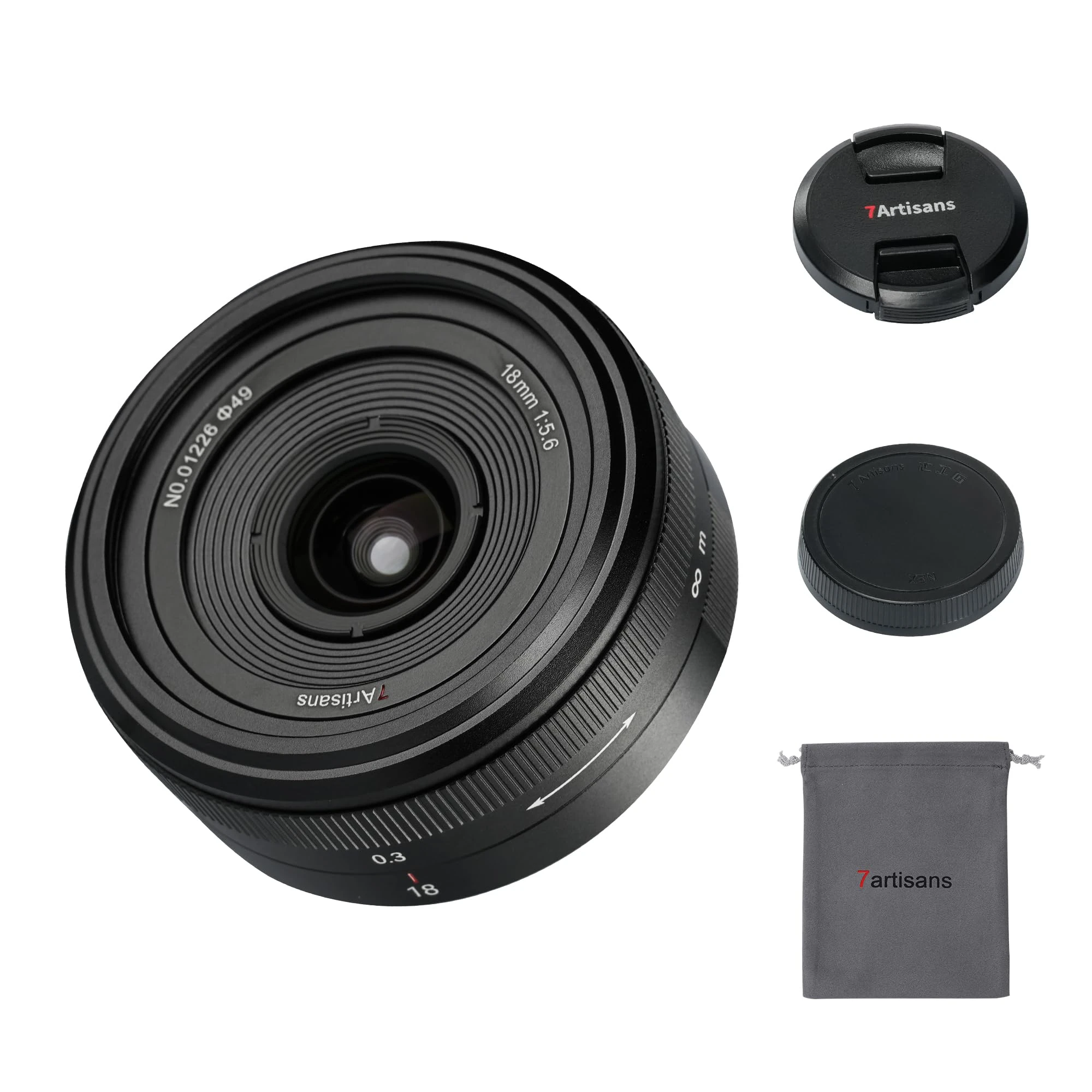7artisans 18mm f5.6 Full-Frame Manual Focus Ultra-Thin Lens Compatible for Leica Panasonic L S1 S5 S9 Serise DC-S1H,DC-S5M2,LUMIX S9 Mirrorless Camera