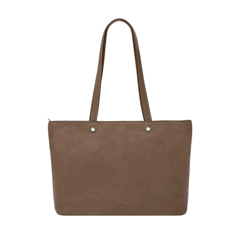 FOSSIL Women's Jessie Tote, Chestnut Brown, 40.64L x12.7Wcm x24.13 H cm