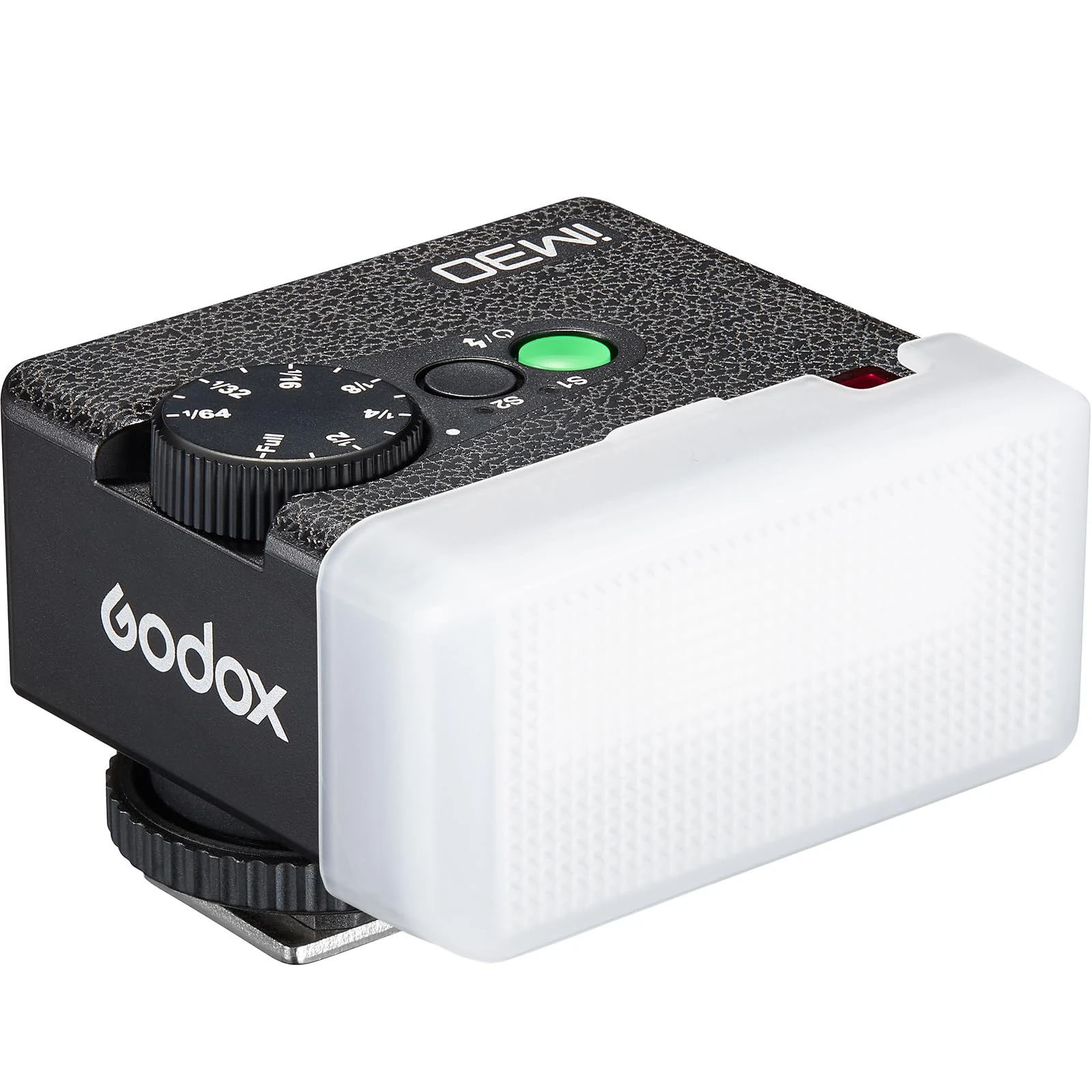 Godox iM30 Mini Flash with Diffuser for Canon, Nikon, Sony, Fuji, Olympus Single-Contact Hotshoe Cameras, Godox camera flash with Diffusion Dome Speedlite GN15, 7-Level Power Adjustment, 230 Flashes