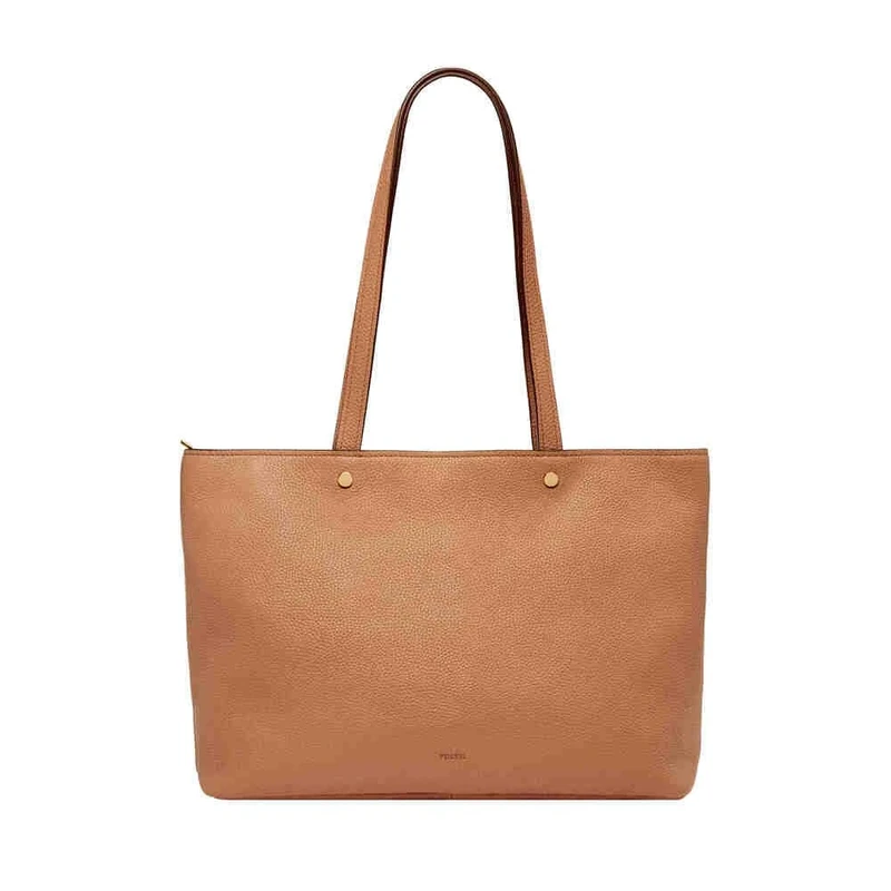FOSSIL Women's Jessie Tote, Peanut Brown, 40.64L x12.7Wcm x24.13 H cm