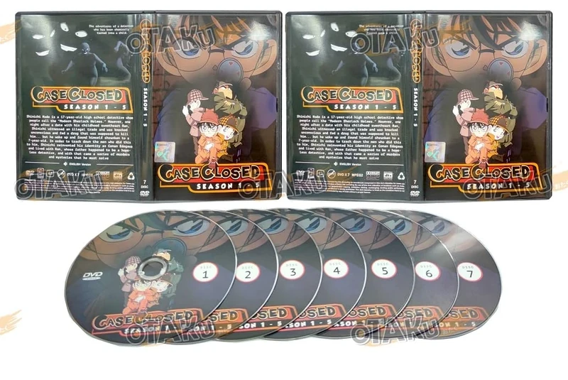 CASE CLOSED (SEASON 1-5) - COMPLETE ANIME TV SERIES DVD BOX SET ( ENGLISH DUBBED ) SHIP FROM UK