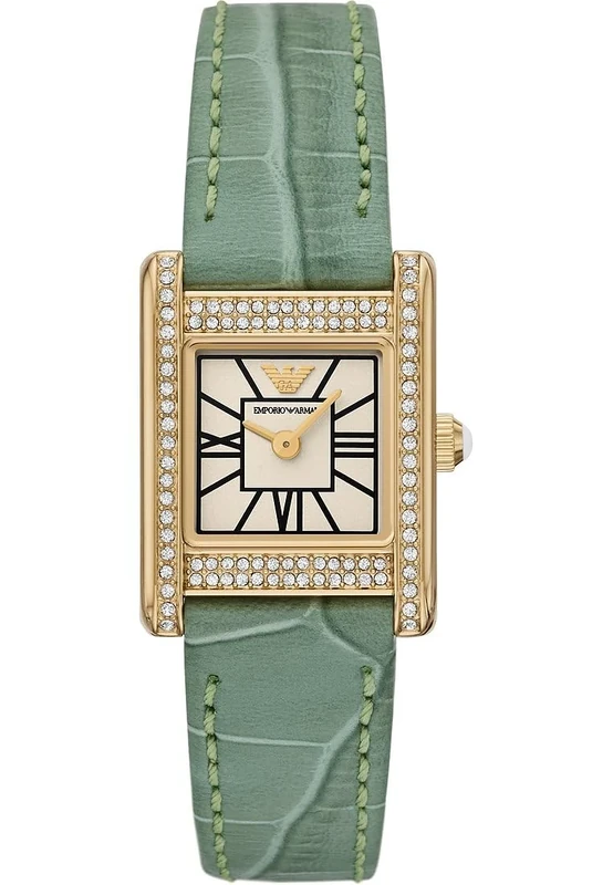 Emporio Armani Women's Analog Quartz Watch with Leather Strap AR11661