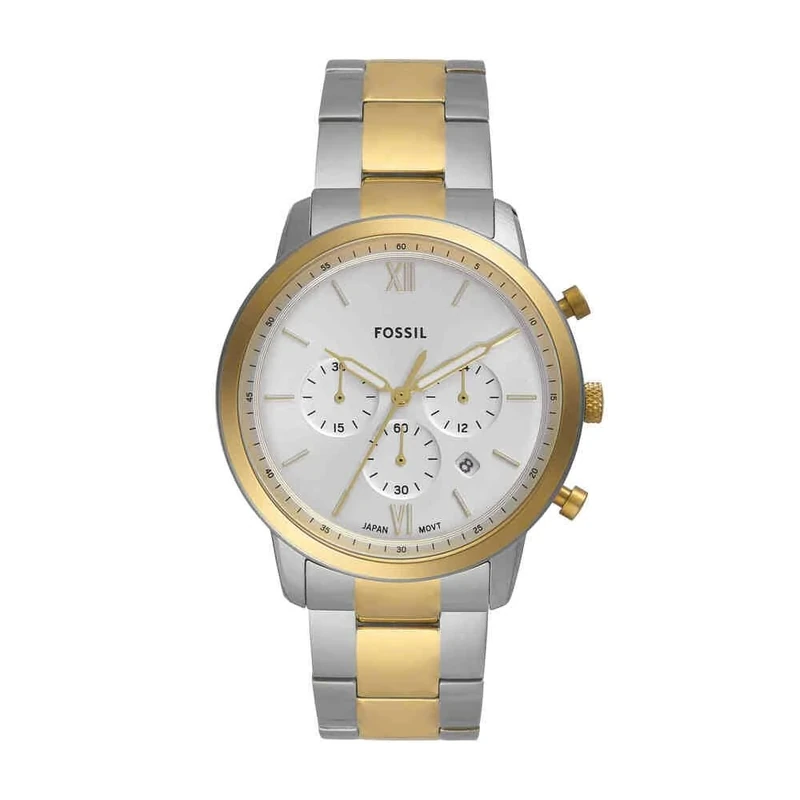 FOSSIL Neutra Men's 44 MM Two Tone Stainless Steel Watch, FS6112