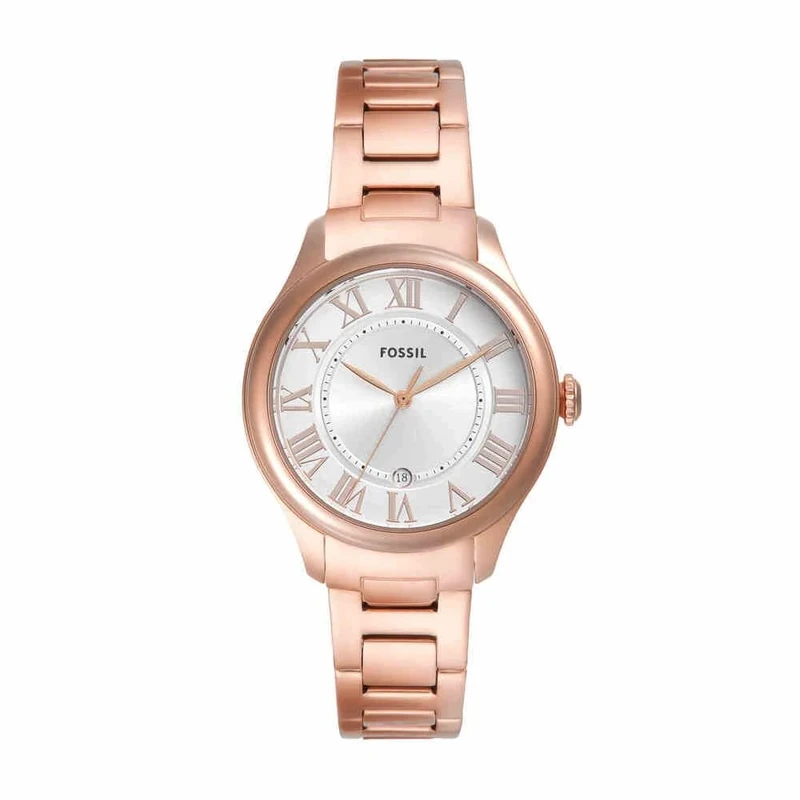 Fossil Gilmore Watch for Women, Quartz Three Hand Date Movement with Stainless Steel or Leather Strap