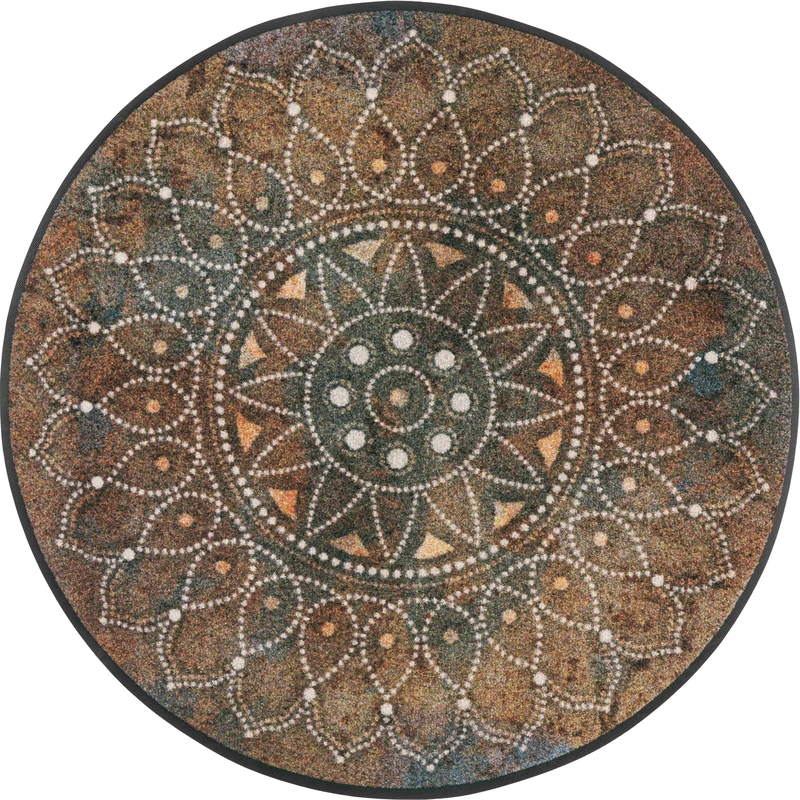 Wash+Dry Madhana Door Mat, 115 x 115 cm, Washable for Indoor and Outdoor Use