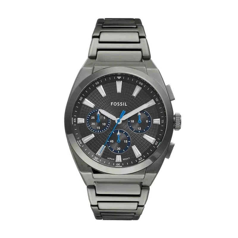 FOSSIL Everett Watch for Men, Quartz Chronograph Movement with Stainless Steel or Leather Strap