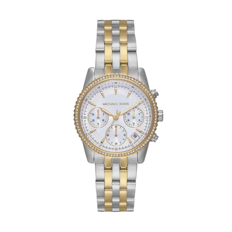 Michael Kors Women's Mini Bryant Chronograph, Two-Tone Stainless Steel Watch, MK7532