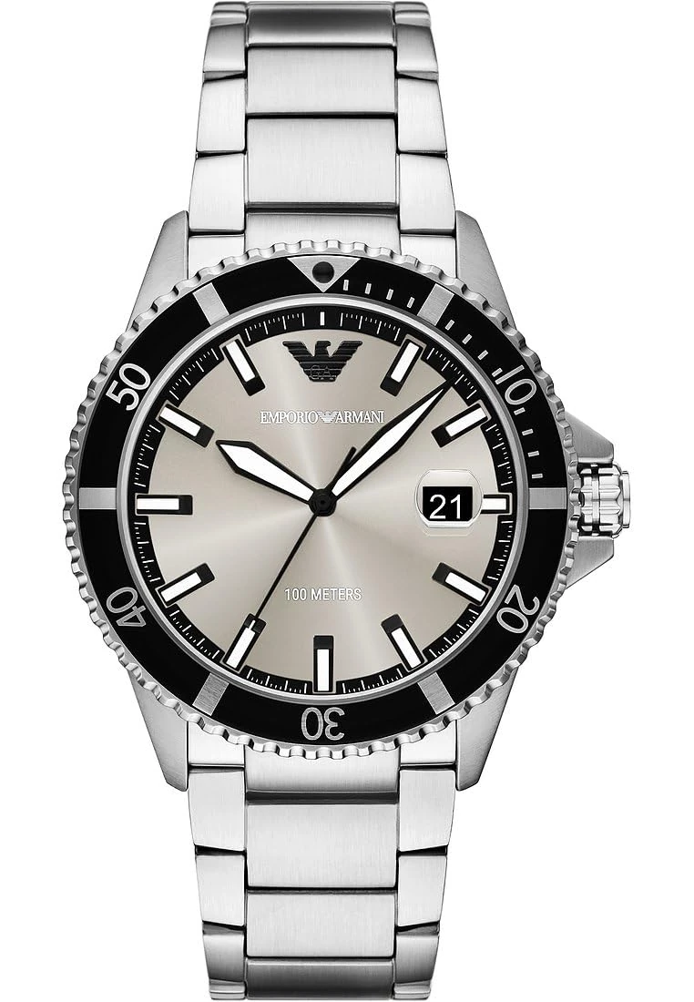 Emporio Armani Men's Analog Quartz Watch with Stainless Steel Strap AR11683