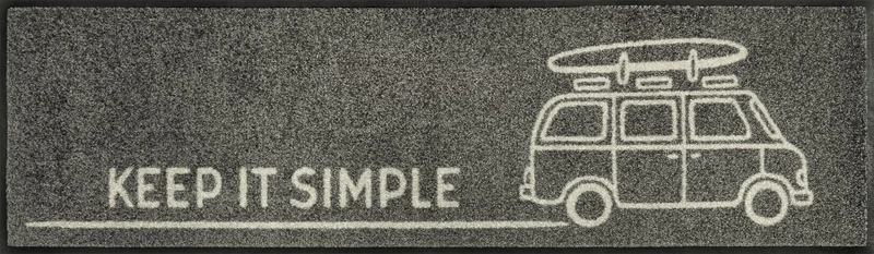 w+d Design Keep it Simple Grey 35 x 120 cm, Washable for Indoor and Outdoor Use