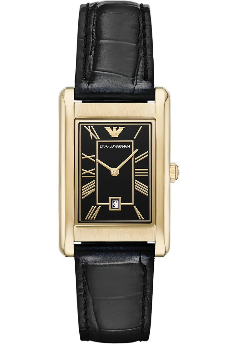 Emporio Armani Men's Analog Quartz Watch with Leather Strap AR11666