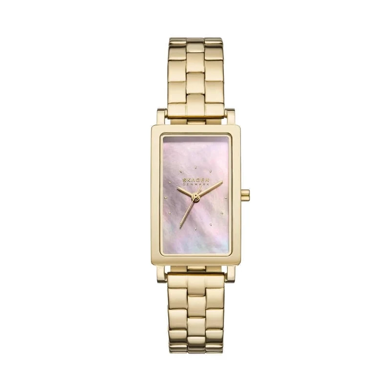 Skagen Hagen Watch for Women, Quartz Three Hand Movement with Stainless Steel or Leather Strap