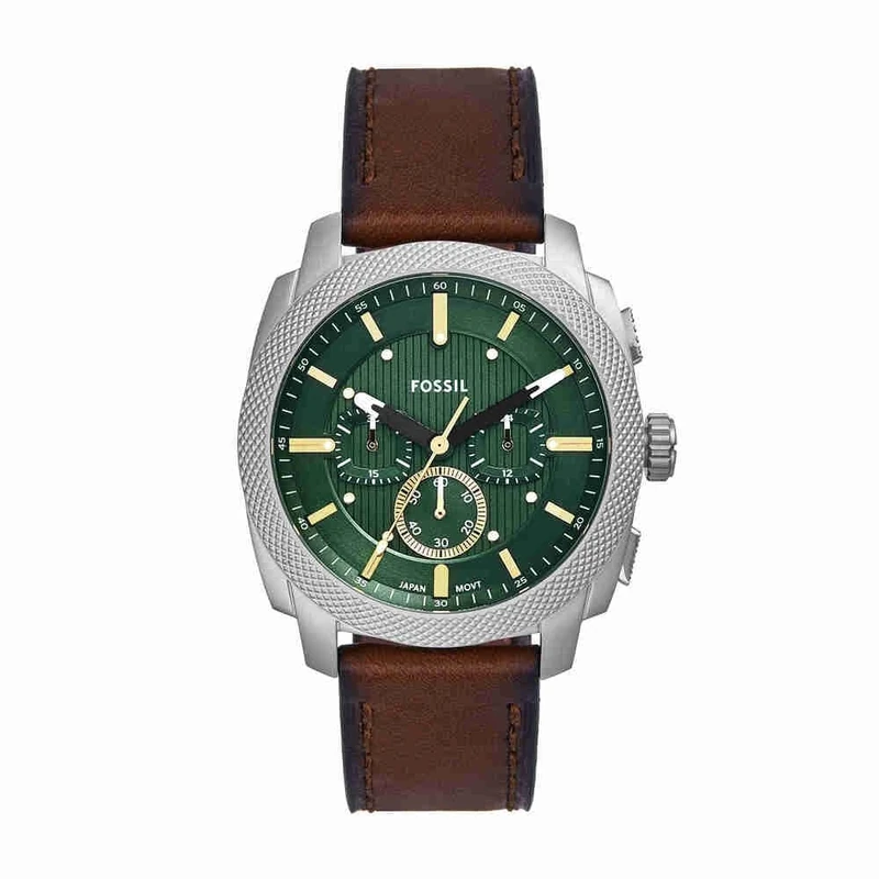 Fossil New Machine Watch for Men, 44mm Quartz Chronograph Movement with Stainless Steel or Leather Strap