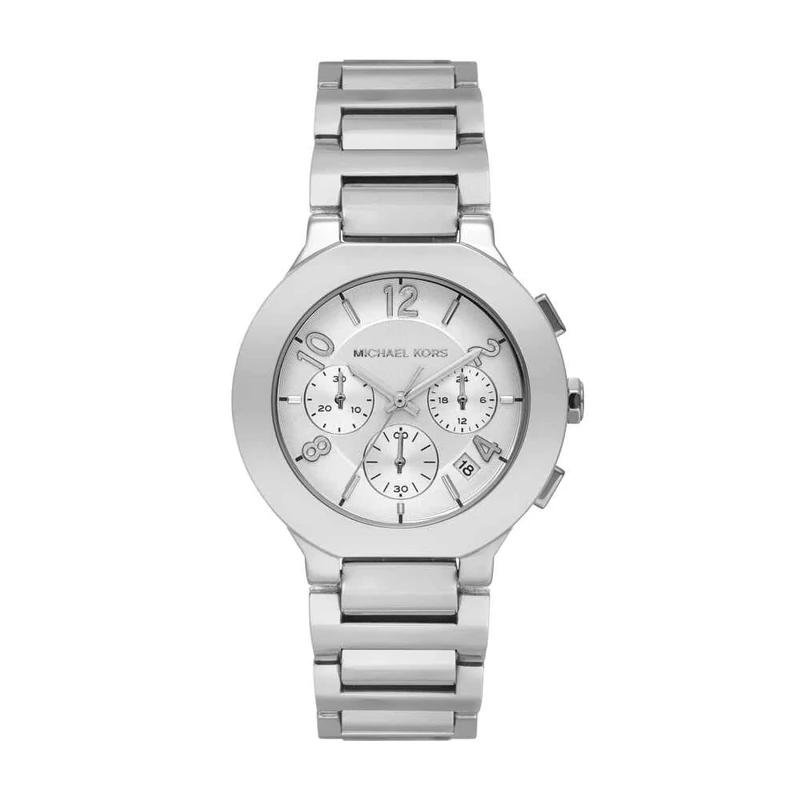 Michael Kors Gramercy Watch for Women, Quartz Chronograph Movement with Stainless Steel Strap