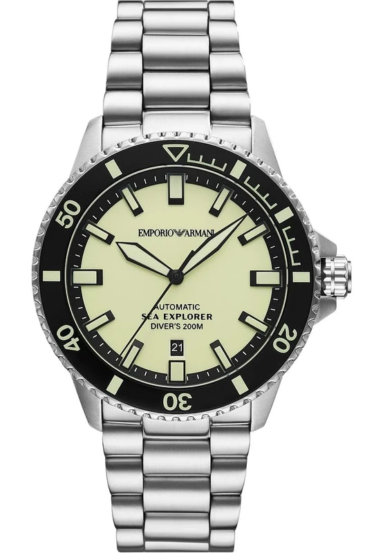 Emporio Armani Men's Watch 42.5 MM Silver-Tone Stainless Steel, AR60083