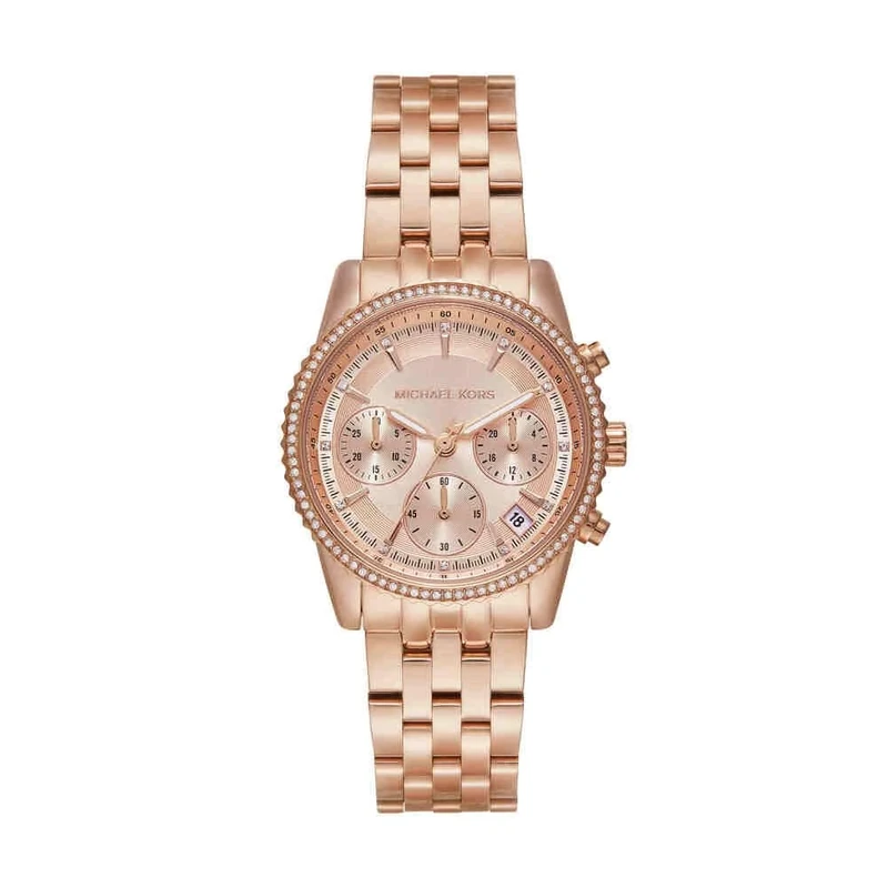 Michael Kors Women's Mini Bryant Chronograph, Rose Gold-Tone Stainless Steel Watch, MK7531