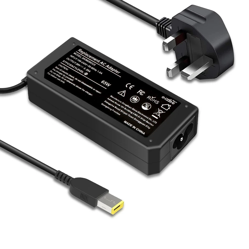 ZORUBUM 65W Square-Tip Laptop Charger Power Adapter Compatible with Lenovo ThinkPad Yoga 14 20DM 20FY 15 20DQ 260 370 460, Thinkpad Helix S431 S230U W550s P50s Mobile Workstation