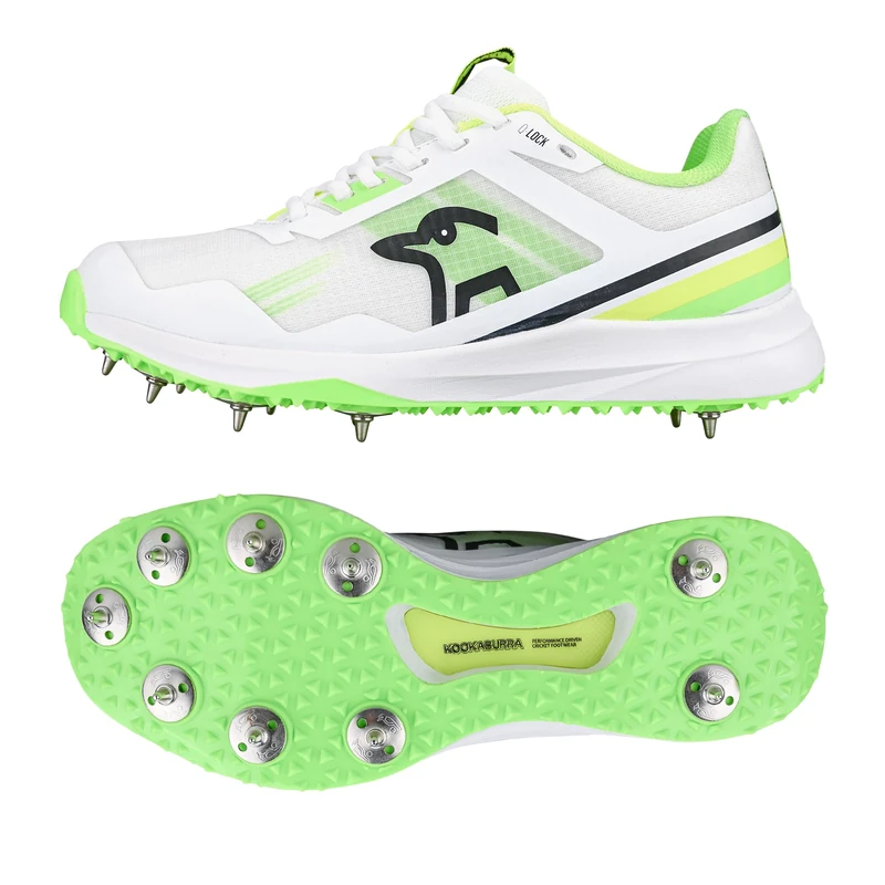 Kookaburra KC 2.0 Spike Cricket Shoe - Yellow/Green - 13