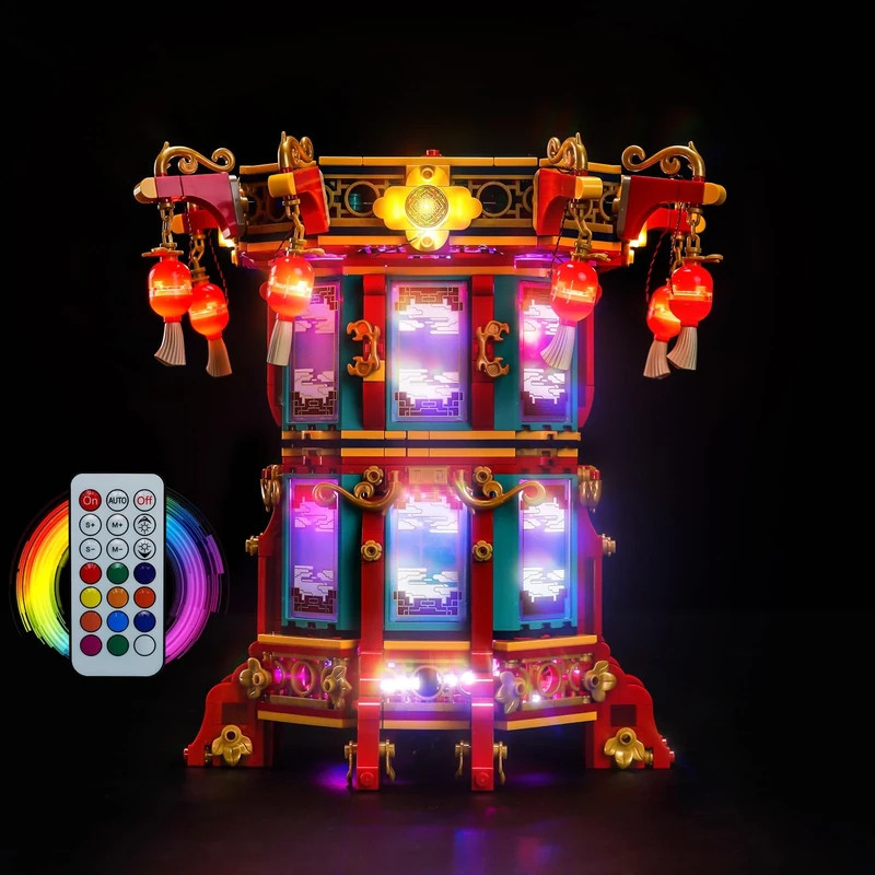 LocoLee Led Light Set Compatible with Lego Trotting Lantern RC - RCB Led Decoration Lighting Kit Compatible with Lego 80116 Building Blocks Model,Only Lights Set,No Model