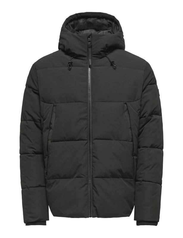 ONLY & SONS Men's Onspete Puffer Jacket OTW, Black, S