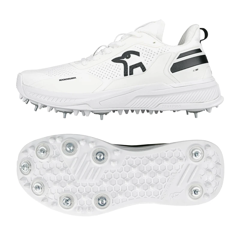 Kookaburra KC Players Spike Cricket Shoe - White/Black - 9.5