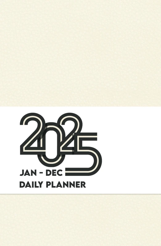 Scribble Space Daily Planner 2025 - Chic Beige Hardcover: One Page Per Day