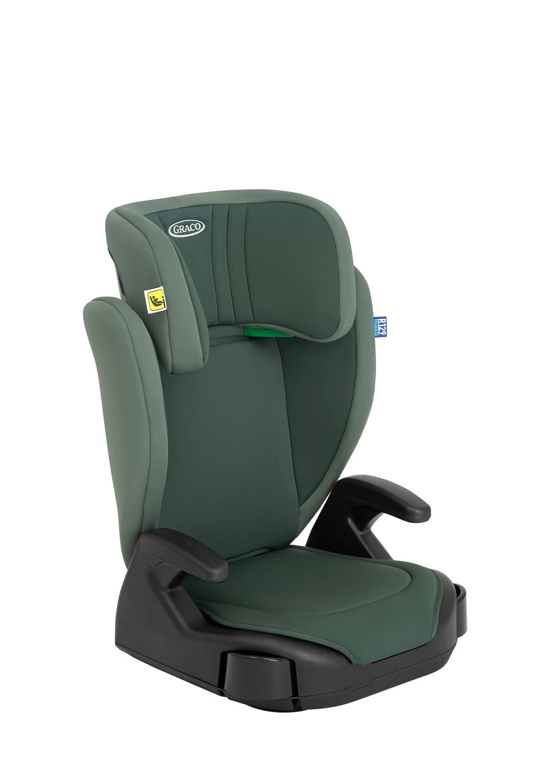 Graco Junior Maxi i-Size R129 Highback Booster car seat with cupholders, Suitable from 100-150cm (Approx. 3.5 to 12 Years), Hunter Fashion