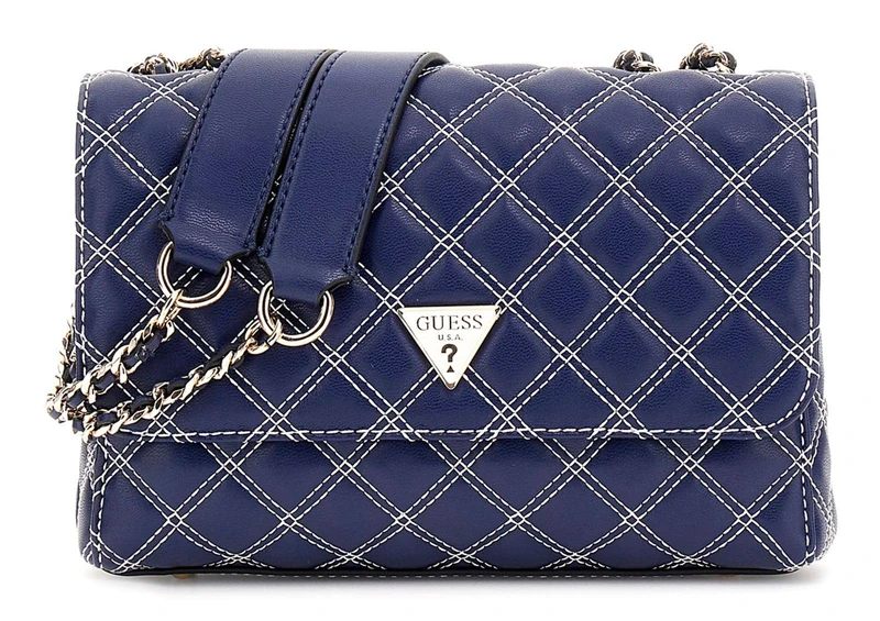 GUESS Women Cruise Vibe CNVRTBLE XBDY Flap Hand Bag, Navy/White, One Size