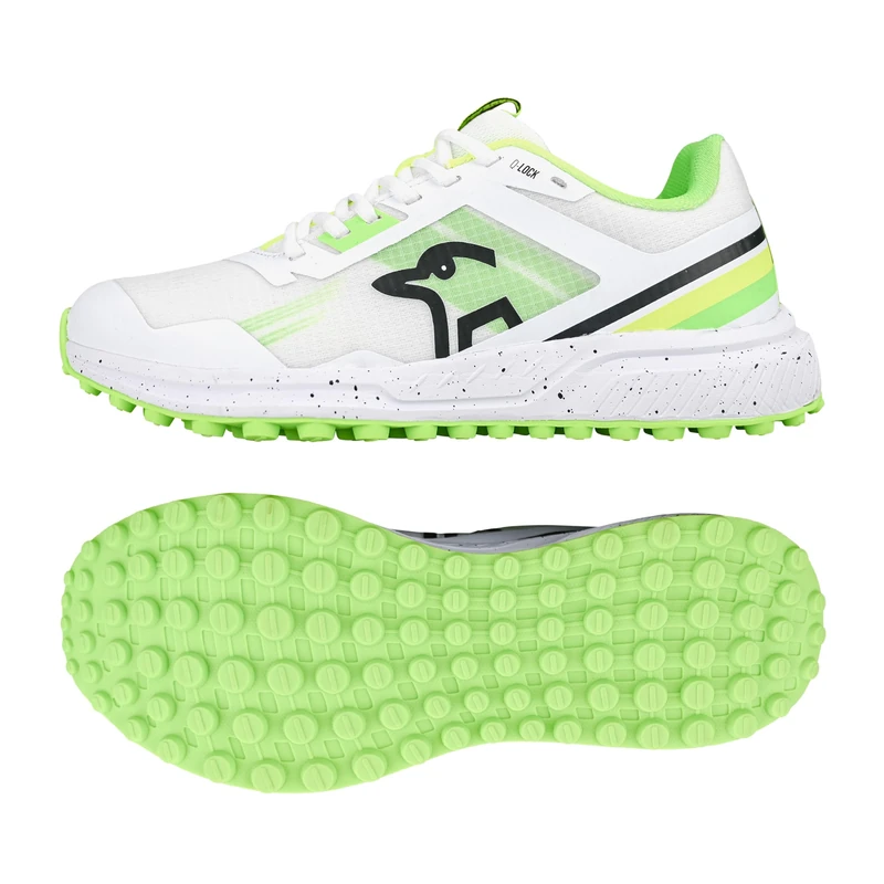 Kookaburra KC 2.0 Rubber Sole Cricket Shoe - Yellow/Green - 11