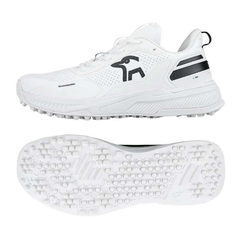 Kookaburra KC Players Rubber Sole Cricket Shoe - White/Black - 10