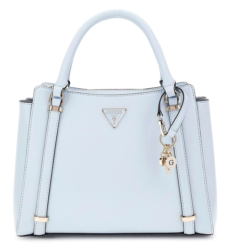GUESS Women DARYNA 2 COMP Satchel Hand Bag, Powder Blue, One Size
