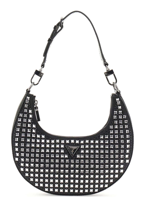 GUESS Women LUA Small HOBO Hand Bag, Black, One Size