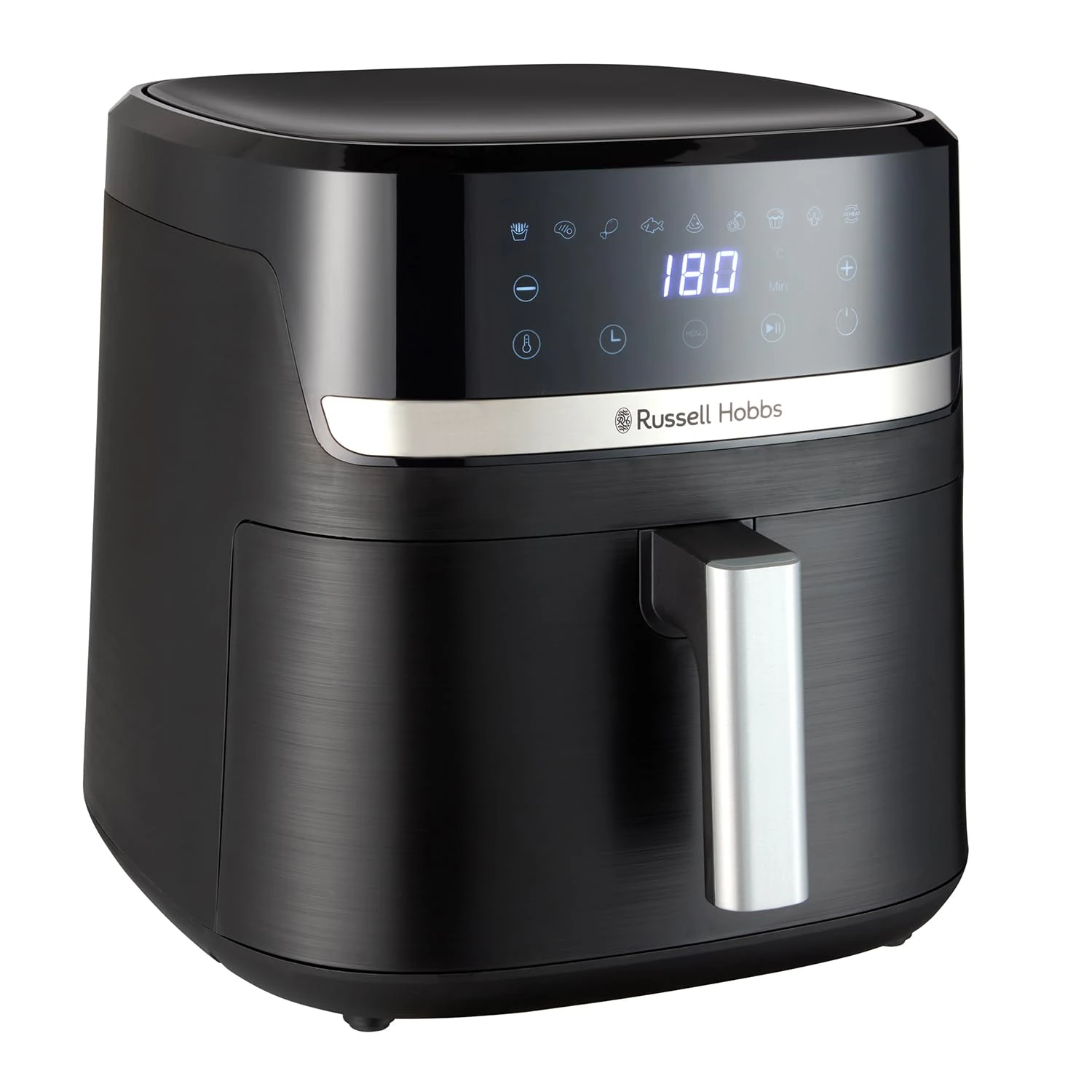 Russell Hobbs Air Fryer [8.3L,Max 200℃, 1800W] (9 Programs, Oil Free Cooking, Rapid Air Technology, Touchscreen, Auto Shut-Off, Keep warm, Roast, Bake, Grill, Dishwasher safe parts) Satisfry 27632